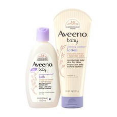 Aveeno 艾惟諾 薰衣草燕麥舒緩保濕乳 227g+薰衣草香氛舒緩沐浴露 236ml, 1組