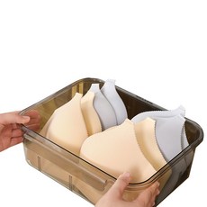 NEXPIA 抽屜式內衣收納盒 02 無隔層 透明灰色, 1個