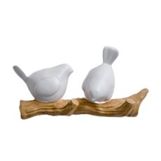 Nicekim 樹上小鳥壁掛衣架 兩隻, 白色, 1個