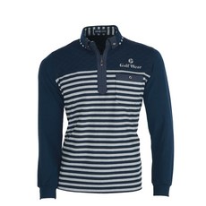 JEAN PIERRE Peraus 男士高爾夫撞色線條刷毛T恤 CTAJ2031RW9