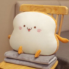 Wassup 可愛吐司造型抱枕毯組