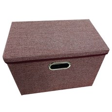 Safetop 彩色亞麻收納箱, 09 絲路紅, 1個