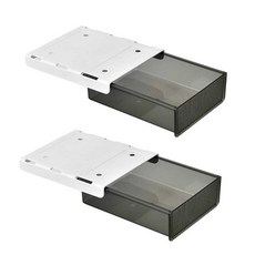 라즈니 부착형 슬라이딩 히든 서랍 블랙, 2개