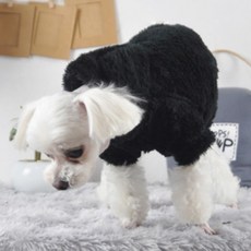 Maybe Understand 狗狗羊毛連帽T恤, 黑色