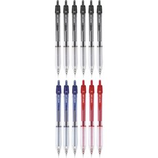 JAVAPEN 0.3 Nano Line 原子筆 黑色 0.3mm 6入 + 藍色 0.3mm 3入 + 紅色 0.3mm 3入, 混合色, 1套