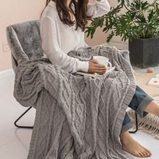 麻花針織毛毯毯子