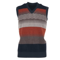 Ferra US 男士線條色V領針織背心CVRT8010SF1