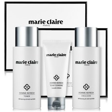 marie claire Homme Refresh 男士護膚乳液泡沫潔面基本套組 3, 2套