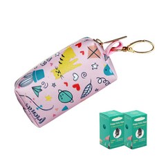 寵物專用垃圾袋 180入+垃圾袋收納包, 07 森林粉色（包）, 1組, 180枚