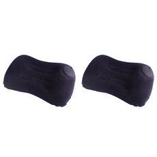 찐노마진몰 캠핑 휴대용 베개, 20 풍선베개 플로킹 네이비 U019 04, 2개