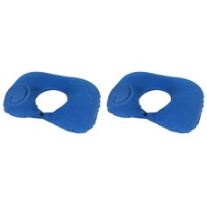 찐노마진몰 캠핑 휴대용 베개, 08 미디엄 블루 플로킹 U009 04, 2개