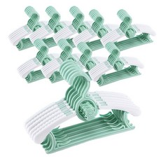 Black Pig Shop肩長可調節防滑兒童衣架, 50件, 綠色