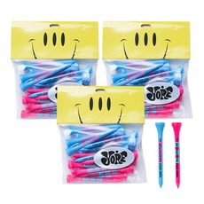 Yolf 木製高爾夫球 T恤套組 2 x 30p, 藍色, 粉色