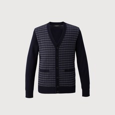 INDIAN 男式格紋 V 開衫 MITBCXF9111