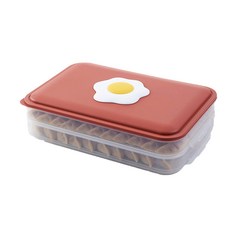 24格含蓋雞蛋收納盒, 紅色的
