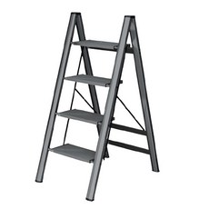 브릭글로 접이식 스툴 사다리 4단 블랙, 1개