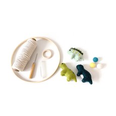 DIY不織布床搖鈴材料包, 恐龍款, 男女通用