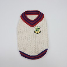 Design Sano 狗狗學院風針織背心, 米色