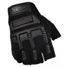 BLACKNU 防滑運動登山半手套雙手套組, 01 自由兵黑