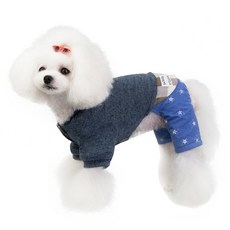 寵物 MING A 層次感星星連身衣, 海軍藍