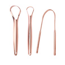 Life Sense 不銹鋼舌頭清潔器套組玫瑰金, 1套