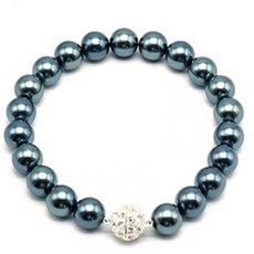 비올레따젬마 진주 마그네틱 커튼 버클 50cm, 블루 그레이, 1개