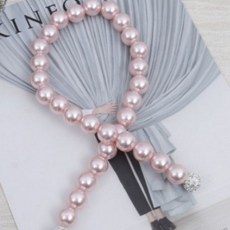 비올레따젬마 진주 마그네틱 커튼 버클 50cm, 라이트 핑크, 1개