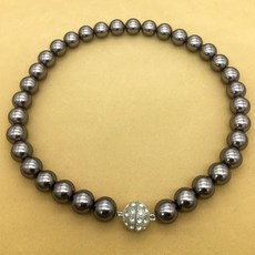 Violetta Gemma 珍珠磁吸窗簾扣 50公分, 黑珍珠