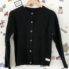 BYDAMSOOMI 狗主人的假鈕扣開衫, 黑色的