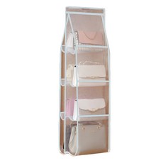 크리에이티브 옷장 수납함 가방정리행거 4단, 1개, 블루