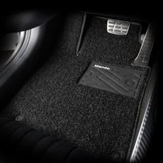 HL Mando Edge 寬版立體緩衝線圈汽車腳踏墊 加寬型, 黑色, 現代 The New Santa Fe 油電混合 2020年 07月~, Hyundai