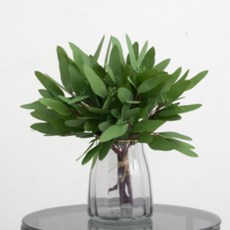 Minsung Company 人造花 家居植栽裝飾 尤加利長葉 3入, 淺綠色