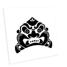 HTP 傳統圖樣磁磚 K0645 8970, 鬼面紋 水原華城 東二鋪樓 望瓦, 1個