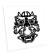 HTP傳統圖案磁磚 K0607 4027, 帶著面具, 1個