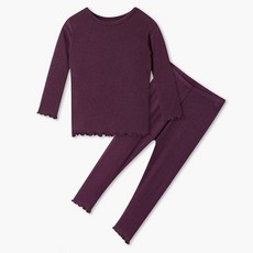 유니프랜드 여아용 비스코스 레이온 9부 내의 상하 세트