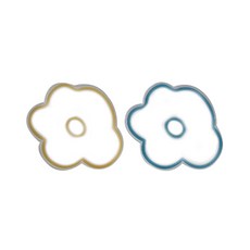 透明壓克力花卉設計杯墊 2入, 隨機發貨