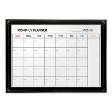 My Board透明白板強化玻璃黑板行事曆板 金色線條2 霧面銀色, 鋁