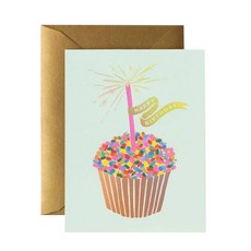 RIFLE PAPER CUPCAKE BIRTHDAY 卡 8p + 信封 8p, 混色, 1套