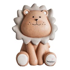 쁘띠 라이언 인테리어 저금통 소형, 브라운, 1개