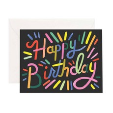 RIFLE PAPER 菸花生日賀卡 8p + 信封 8p, 混色, 1套