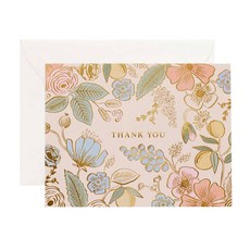 RIFLE PAPER COLETTE THANK YOU 卡片 8p + 信封 8p, 混色, 1套