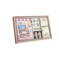 kkukku kkakka 可愛畫風筆記本套組(6種小物), 下午茶時光