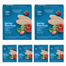 Gerber 嘉寶 米餅 4g 12入, 草莓蘋果菠菜口味, 6盒