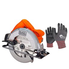 BLACK+DECKER 百得 圓鋸 CS1004+工作手套套組, 1套