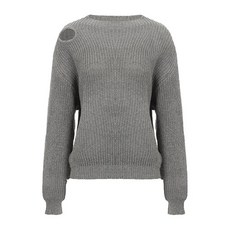 BNX 女款肩部挖洞羅紋針織衫