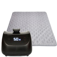 THE DDASUM 可水洗薄款溫水墊 灰色+鍋爐 黑色, 單人(155 x 100 cm)