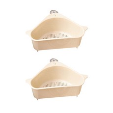 黏貼式菜瓜布架, 米色, 2個