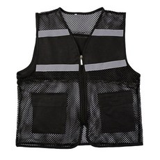 美部長網眼登山現場工作背心 15 黑色 反光, 1個