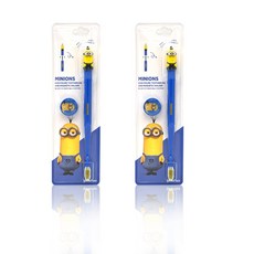 Minions Baby Figure 牙刷+磁鐵架套組, 2組, Kevin(藍色)