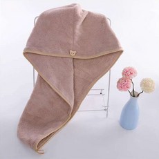 雙層乾髮帽 單扣, 01 粉紅色, 1個